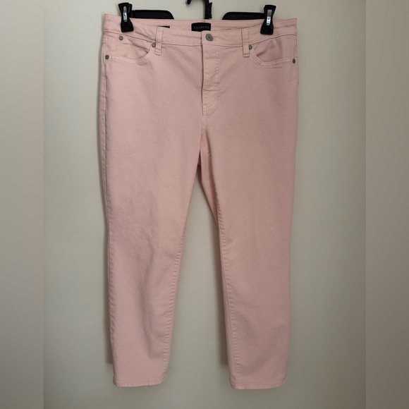 Talbots Slim Ankle Jeans Women’s Size 12 Petite Pink Ballet - Picture 2 of 6